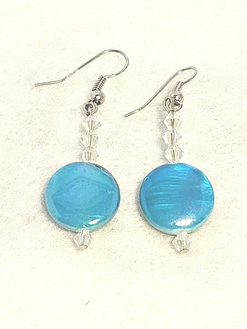 Hand Crafted Ocean Breeze Beaded Drop Earrings